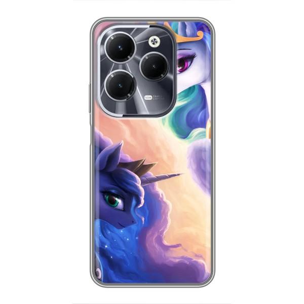 Чехол Unicorn на Infinix Hot 40 – Единорожки на тучках