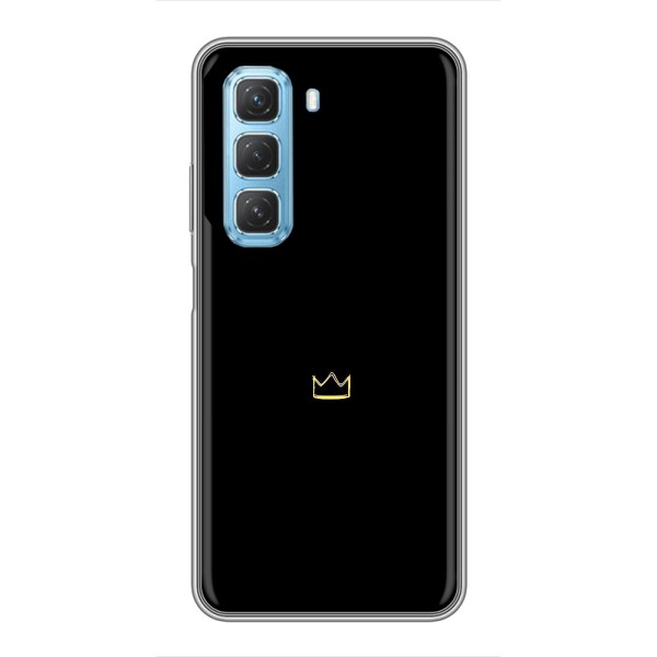 Чохол (Корона на чорному фоні) для Ініфінікс Хот 50 5G – Міні корона