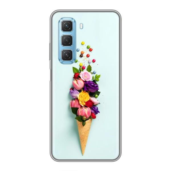 Чохли з тематикою "КВІТИ" на Infinix Hot 50 5G – Квітка-морозиво