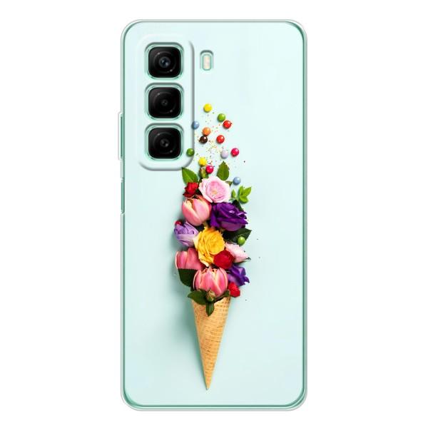 Чохли з тематикою "КВІТИ" на Infinix Hot 50 Pro – Квітка-морозиво