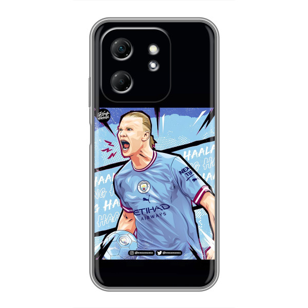 Чехлы с футболистом Ерлинг Холанд для Infinix Hot 50i (AlphaPrint) – гол Эрлинг Холланд