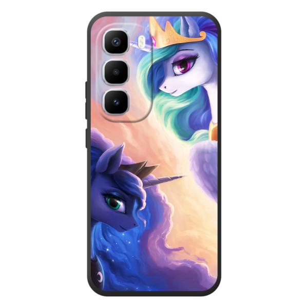 Чехол Unicorn на Infinix Hot 60 Pro Plus – Единорожки на тучках