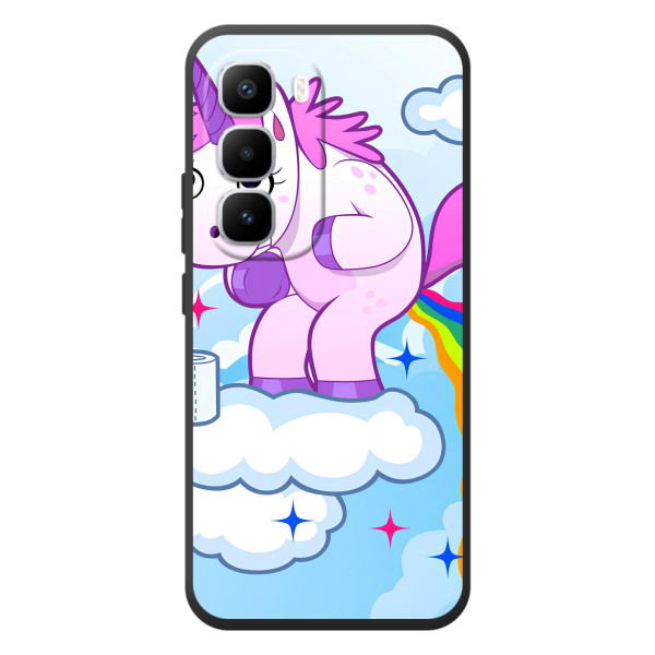 Чехол Unicorn на Infinix Hot 60 Pro Plus – Радуга единорожка