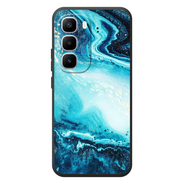 Мраморный чехол на Infinix Hot 60 Pro Plus (VPrint) – Голубой мрамор