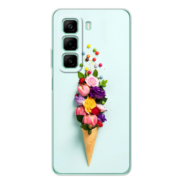 Чехлы с тематикой "ЦВЕТЫ" на Infinix Hot 60 – Цветок-мороженное