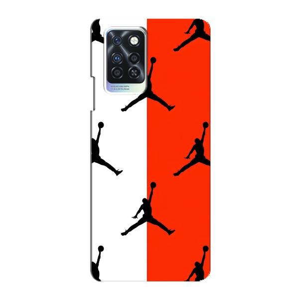 Чехлы для Infinix Note 10 Pro - с картинкой JORDAN (AlphaPrint) – Лого Джордан