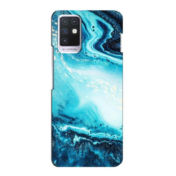 Мраморный чехол на Infinix Note 10 (VPrint) – Голубой мрамор