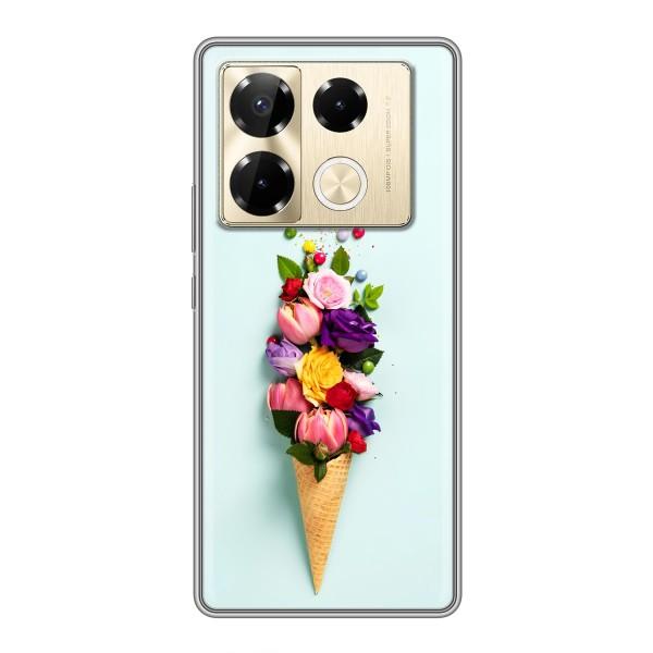 Чехлы с тематикой "ЦВЕТЫ" на Infinix Note 40 Pro – Цветок-мороженное