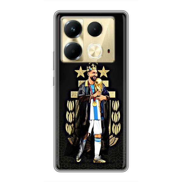Чехлы для Infinix Note 40 (Leo чемпион) (AlphaPrint) – Месси Король
