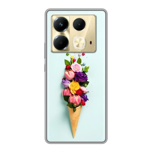 Чехлы с тематикой "ЦВЕТЫ" на Infinix Note 40 – Цветок-мороженное