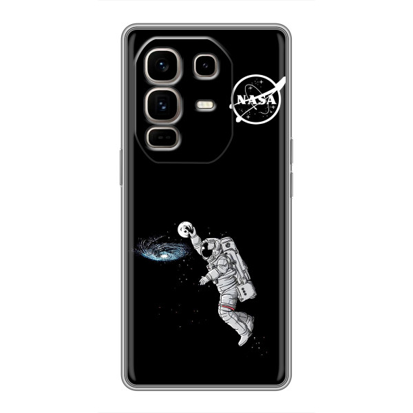 Силіконовый бампер з принтом "Наса" на Infinix Note 50 Pro Plus – Космонавт баскетболіст