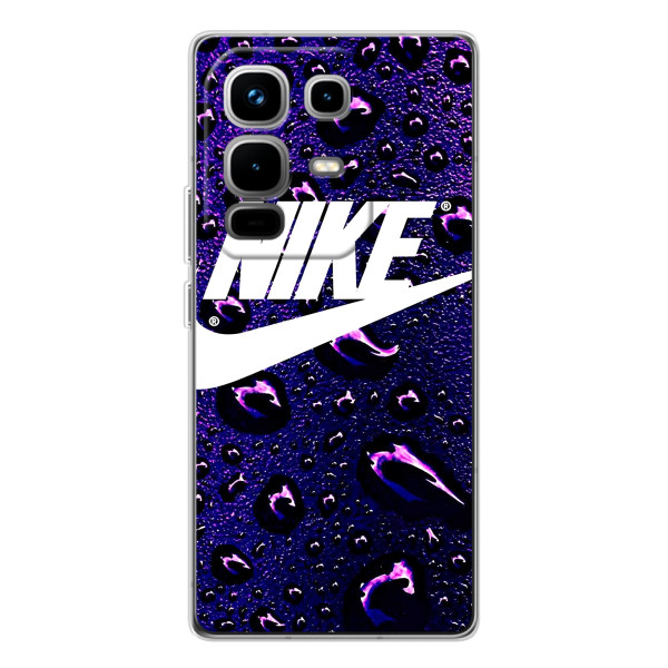 Чехол с логотипом Найк на Infinix Note 50 Pro – Найк на фиолетовом