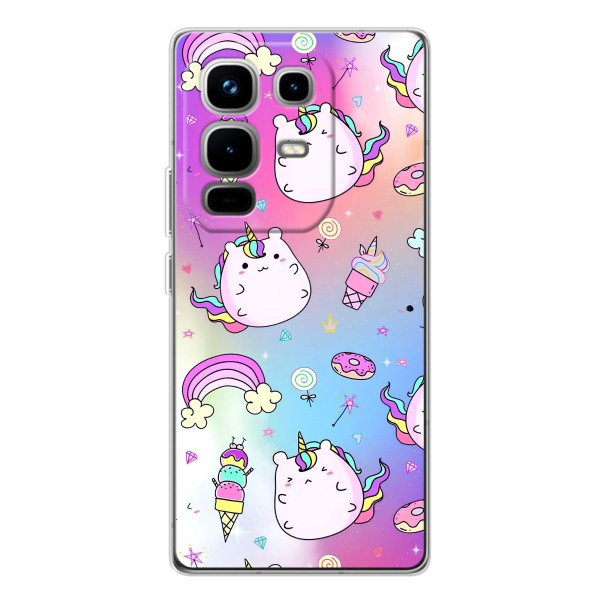 Чехол Unicorn на Infinix Note 50 – Радуга и Единорог