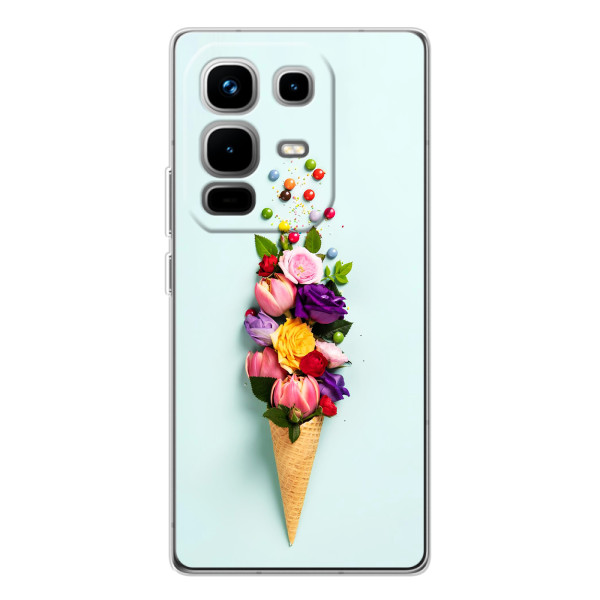 Чехлы с тематикой "ЦВЕТЫ" на Infinix Note 50 – Цветок-мороженное