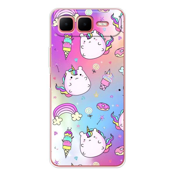 Чохол Unicorn на Infinix Smart 10 Plus – Веселка і Єдинорог