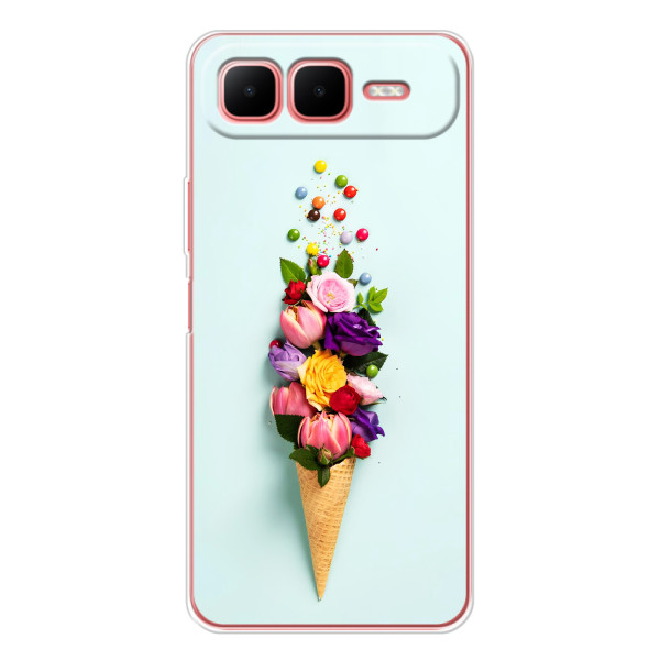 Чохли з тематикою "КВІТИ" на Infinix Smart 10 Plus – Квітка-морозиво
