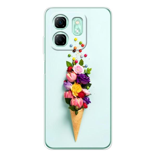 Чехлы с тематикой "ЦВЕТЫ" на Infinix Smart 10 – Цветок-мороженное