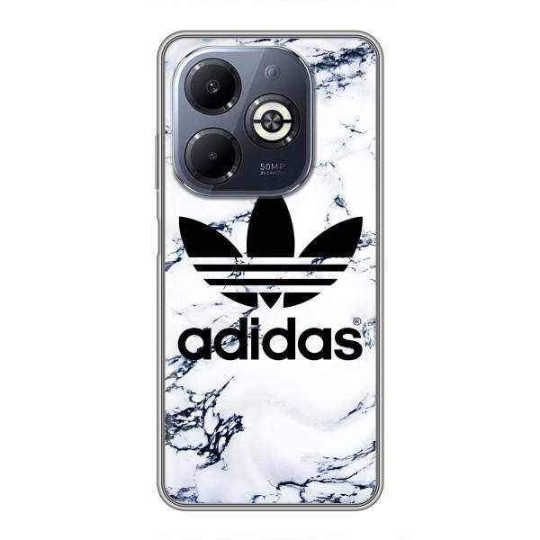Чохли Адидас для Infinix Smart 8 Plus (AlphaPrint) – Адідас на мраморі