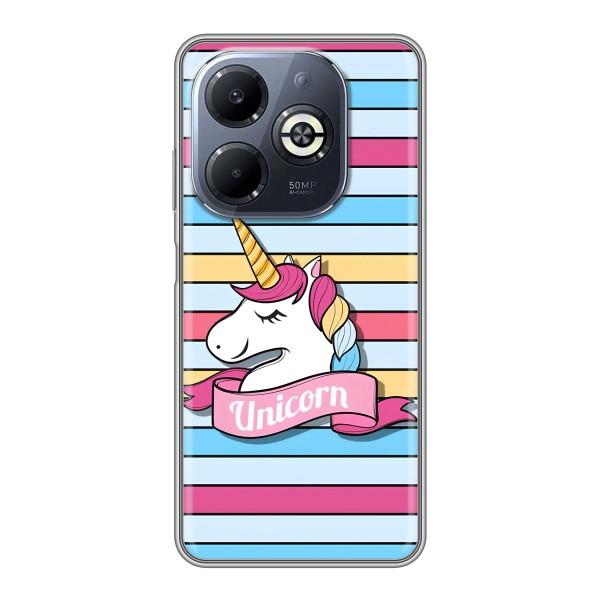 Чехол для Инфиникс Смарт 8 Плюс - (Единорожки - Новинки) (AlphaPrint) – Unicorn
