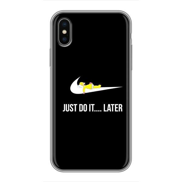 Чехол с логотипом Найк на iPhone X – Nike just do it