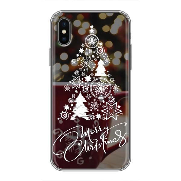 Різдвяні Чохли для iPhone X (VPrint) – Ялинка яскрава