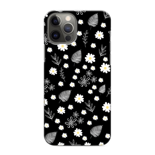 Чохли з тематикою "КВІТИ" на iPhone 12 Pro Max – цвітіння на чорному