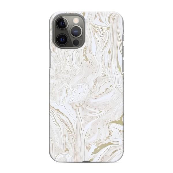Мраморный чехол на iPhone 12 Pro (VPrint) – Белый мрамор