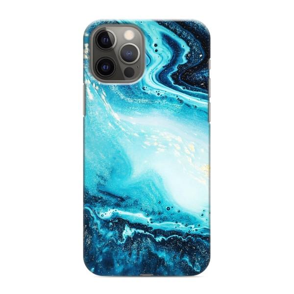 Мраморный чехол на iPhone 12 Pro (VPrint) – Голубой мрамор
