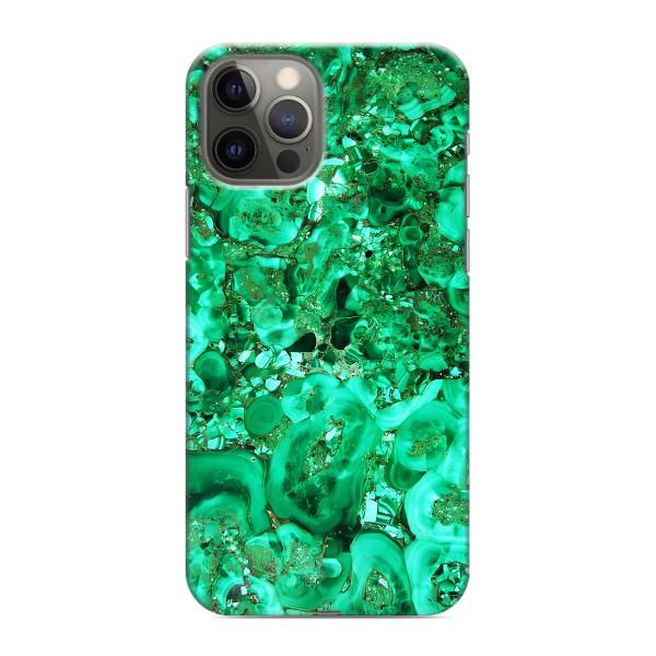 Мраморный чехол на iPhone 12 Pro (VPrint) – Салатный Мрамор