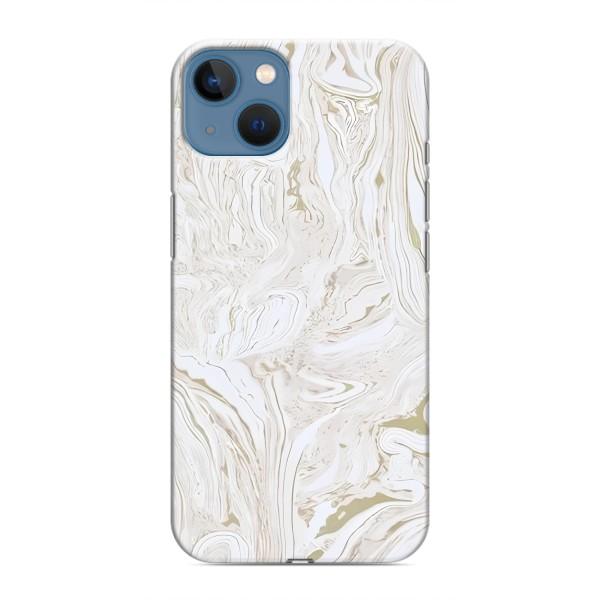 Мраморный чехол на iPhone 13 (VPrint) – Белый мрамор