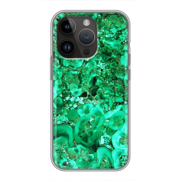 Мраморний чехол на iPhone 14 Pro Max (VPrint) – Салатовий Мрамор