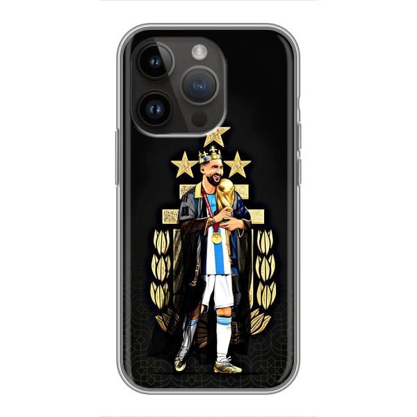 Чехлы для iPhone 14 Pro (Leo чемпион) (AlphaPrint) – Месси Король