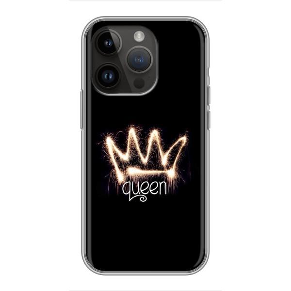 Чохол (Корона на чорному фоні) для Айфон 14 Про – Корона