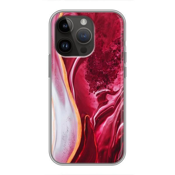 Чохли з тематикою "Мрамор" на Айфон 14 Про – Червоний мрамор