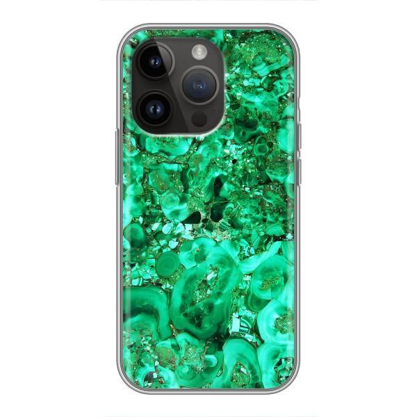 Мраморний чехол на iPhone 14 Pro (VPrint) – Салатовий Мрамор