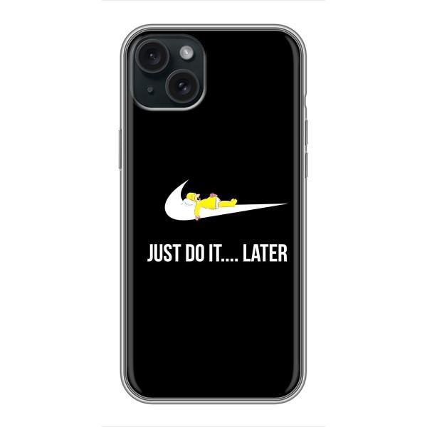 Чехол с логотипом Найк на iPhone 15 Plus – Nike just do it