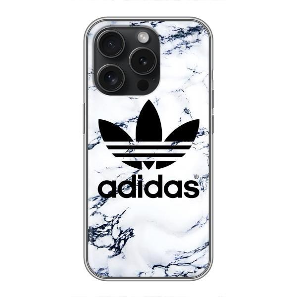 Чохли Адидас для iPhone 15 Pro (AlphaPrint) – Адідас на мраморі