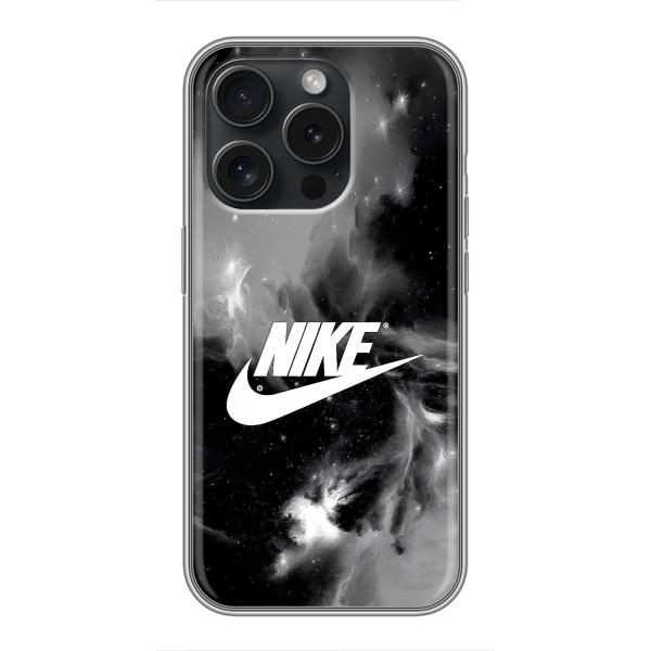 Чохол з логтипом Найк на iPhone 15 Pro – Найк димчастий