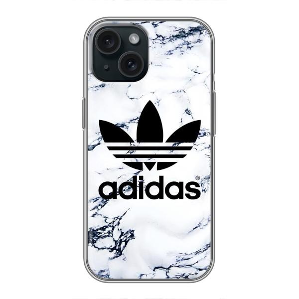 Чехлы Адидас для iPhone 15 (AlphaPrint) – Адидас на мраморе