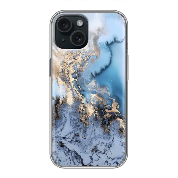 Мраморный чехол на iPhone 15 (VPrint) – Нежный мрамор