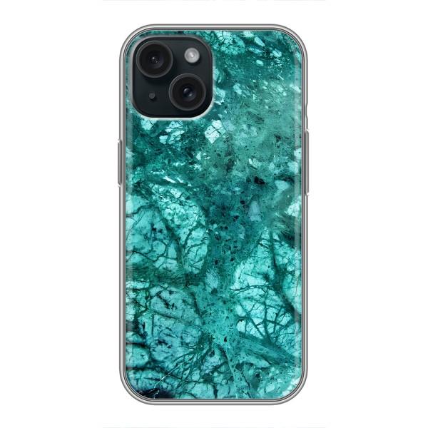 Мраморный чехол на iPhone 15 (VPrint) – Зеленый мрамор