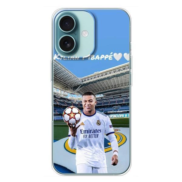 Чехол (TPU) с Футболистом на iPhone 16 Plus – Mbappe Real