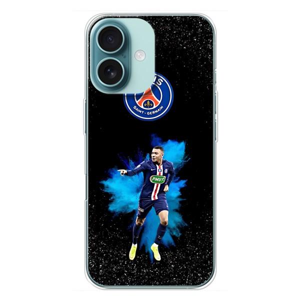 Чехол (TPU) с Футболистом на iPhone 16 Plus – Мбаппе ПСЖ