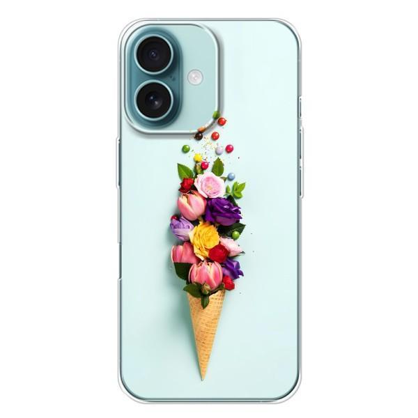 Чехлы с тематикой "ЦВЕТЫ" на iPhone 16 Plus – Цветок-мороженное