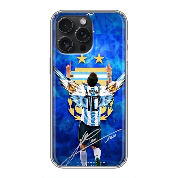 Чохли для iPhone 16 Pro Max (Leo чемпіон) (AlphaPrint) – Мессі збірна