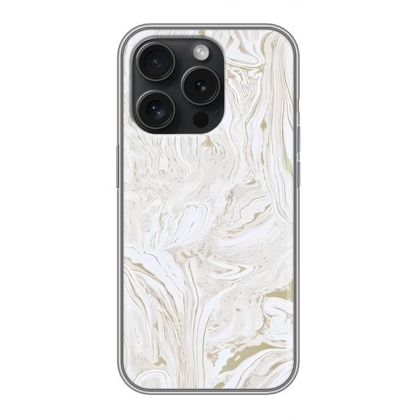 Мраморный чехол на iPhone 16 Pro (VPrint) – Белый мрамор