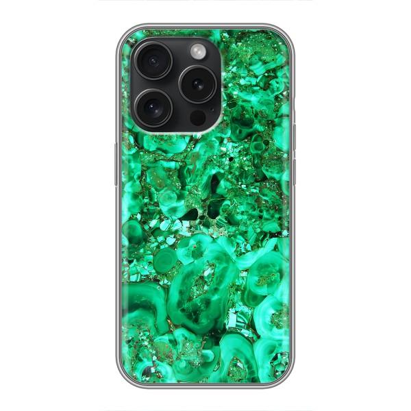 Мраморный чехол на iPhone 16 Pro (VPrint) – Салатный Мрамор