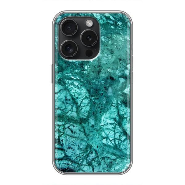 Мраморный чехол на iPhone 16 Pro (VPrint) – Зеленый мрамор