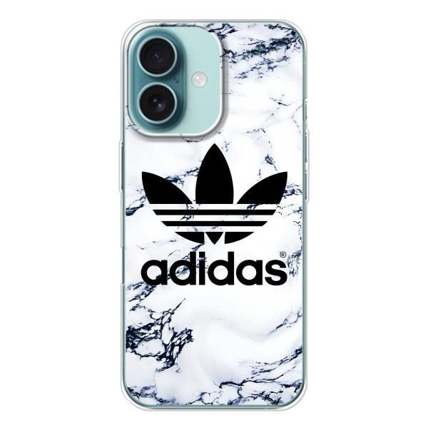Чехлы Адидас для iPhone 16 (AlphaPrint) – Адидас на мраморе