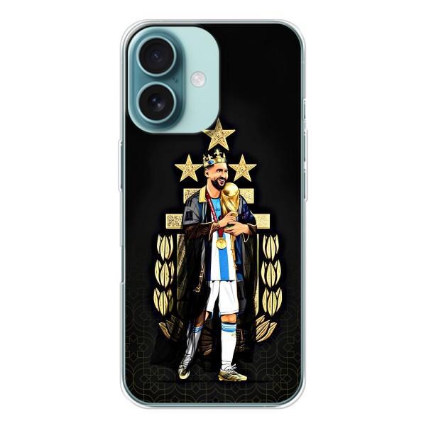 Чохли для iPhone 16 (Leo чемпіон) (AlphaPrint) – Мессі Король